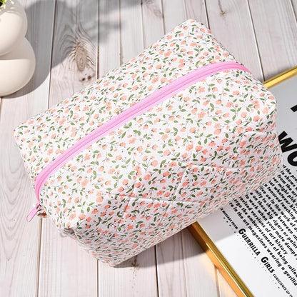 Soidram pink makeup bag floral