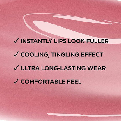 L'Oreal Paris Infallible Pro Gloss Plump Lip Gloss with Hyaluronic Acid, Long Lasting Plumping Shine, Lips Look Instantly Fuller and More Plump, Blossom, 0.21 fl. oz.