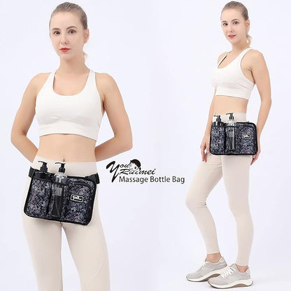 Massage Oil Bag Massage Bottle Bag Massage Therapist Holster Massage Lotion Holster Massage Oil Holster (3Huixin