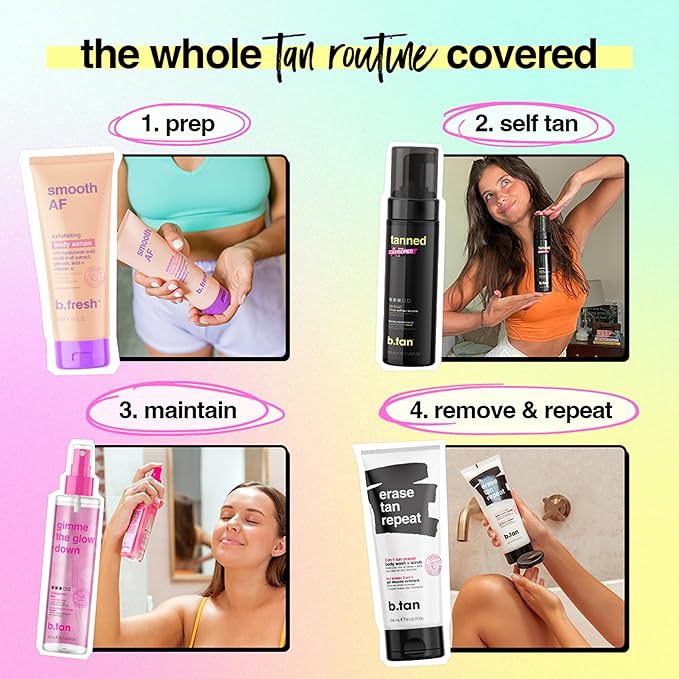 b.tan Dark Self Tanner Kit |