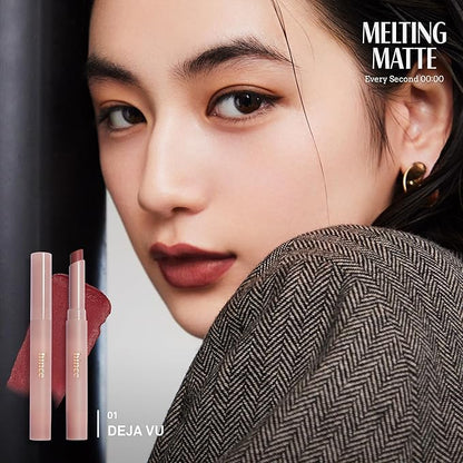 HINCE Slim Stick Melting Matte - Glides On Smooth, Sheer Color, Soft Finish, No Clump & Flake, Vivid Layered Color, Hydrating Comfort, Lightweight Cashmere Finish (MOMENTARY)