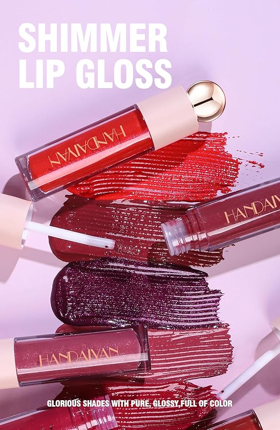 Shimmer Matte Lip Gloss, Diamond Shiny Waterproof Lipstick, Glitter Lipstick for Lips, Eyes, Cheeks (#03)