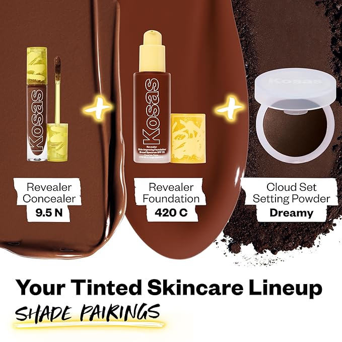 Kosas Revealer Concealer - Medium Coverage Makeup with 9.5 N)