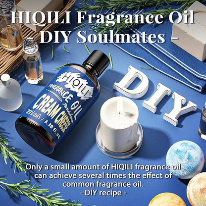 HIQILI Cream Cheese Essential Oil 100ml - Fresh Fragrance Oil for Diffuser and Aromatherapy, Long-Lasting Perfume Oil for Candle, Soap, Lotion Making - Home Care 3.38 Fl Oz