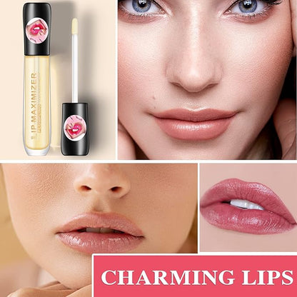 Lip Plumper Lip Gloss 2Pcs,Moisturizing Lip Wrinkles