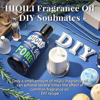 HIQILI Forest Essential Oil Mild Freshing Fragrance Oil for Diffuser Body Massage Candle Soap Perfume Lotion Making 3.38 Fl Oz Halloween Thanksgiving