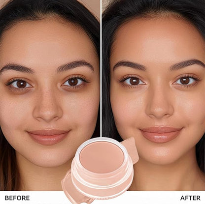 4 Colors Under Eye Brightener, Conceal & Brighten Dark Circles, Nourishing Waterproof Under Eye Cream Pot Concealer Full Coverage Peach Color Corrector Makeup(03 Golden Toffee)