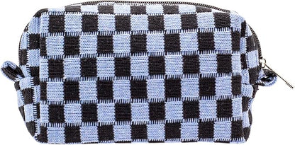 Pazimiik checkered makeup bag for