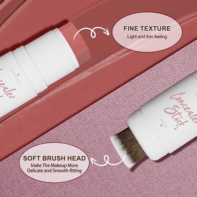 3 Pcs Cream Contour Stick Makeup Kit,Shades with Long-lasting Effect(#01,05,08)