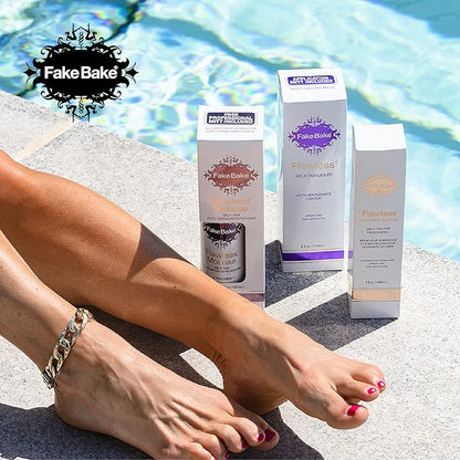 Fake Bake Flawless Coconut Sunless Tanning Serum with Hyaluronic Acid Lightweight Illuminating Face & Body Gradual Self Tanner - Hydrating & Rejuvenating Skin Care for Women & Men - 5 oz