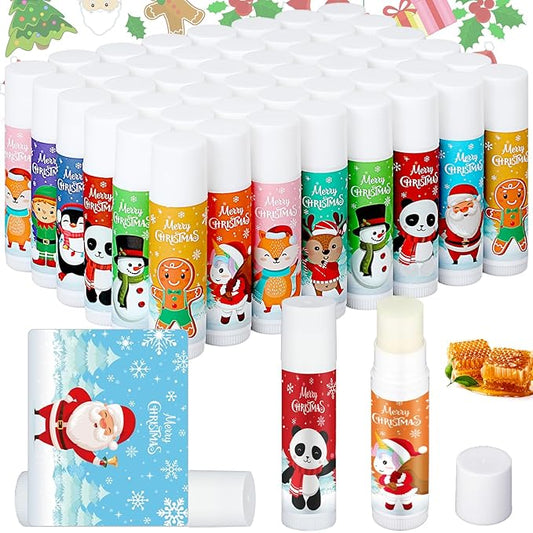50 Pcs Cute Christmas Lip Balms Girls
