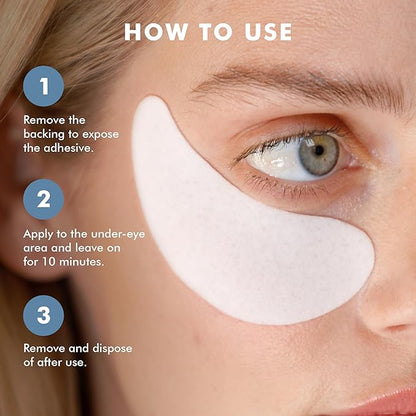 skyn ICELAND Hydro Cool Firming Under Eye Patches with Peptides and Coenzyme Q10 Instant Cooling Relief for Tired Puffy Eyes, 8 Pairs