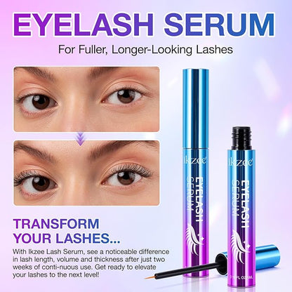 Premium Eyelash Growth Serum For Eyelash Growth Longer & Thicker, Lash Enhancing Serum With Premium All Natural Cold Pressed Castor Oil, 3 Month Supply, 5ml