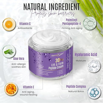 30% Matrixyl 3000 Lift And Firm Elasticity Repair Formula- Pure Organic Powerful Triple Combination Cream/reduce Sun Spots (Peptide Booster Cream)