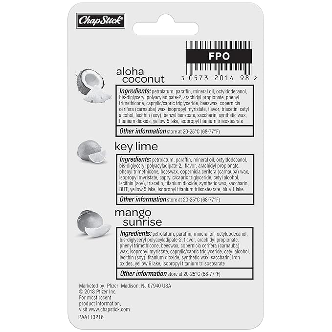 ChapStick Tropical Paradise Collection Mango, Lime