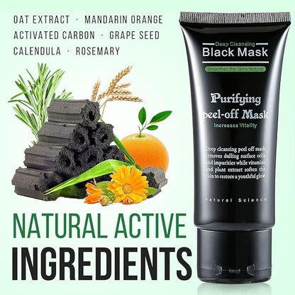 Black Head Remover for Face - Peel Off Charcoal Black Mask, Pore Remover for Nose Deep Cleansing, Pore Remover, Deep Cleansing Blackhead Pores Acne, for All Skin Types