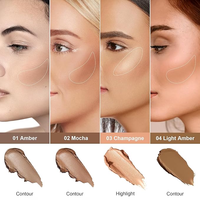 FV Cream Highlighter Stick, Blendable & Long Lasting 03 Champagne