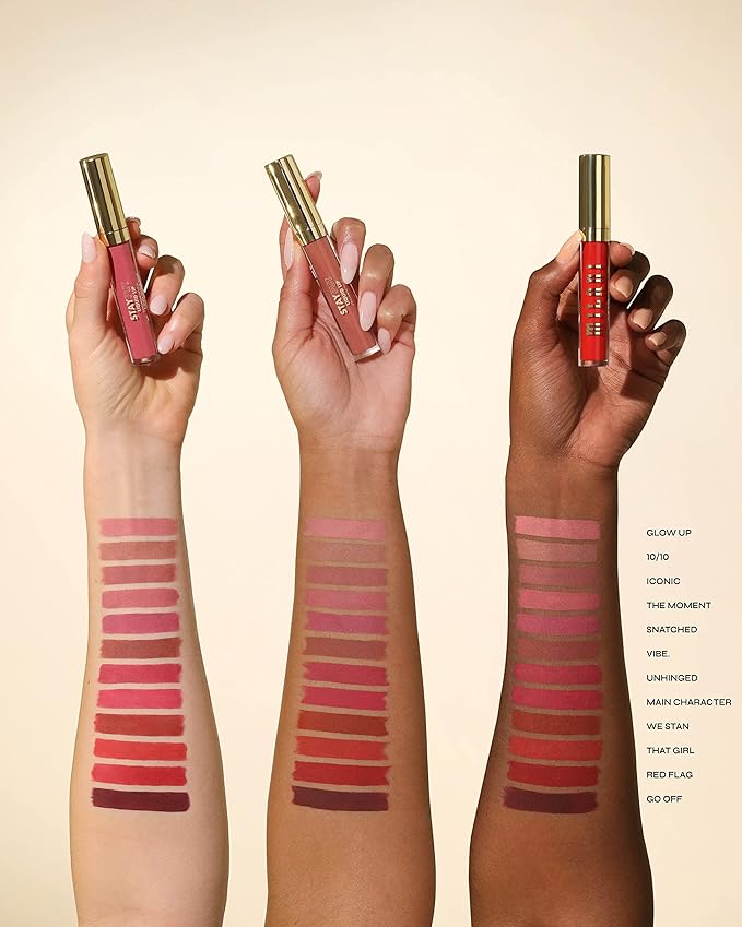 Milani Stay Put Longwear Liquid Lipstick - Smudge-Proof, Kiss-Proof, and Fade-Resistant Formula for All-Day Wear - Go Off
