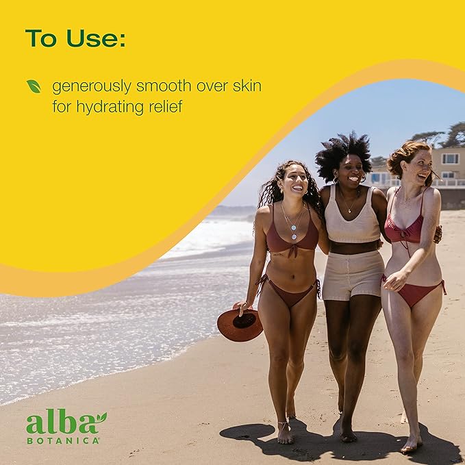 Alba Botanica Aloe Vera Lotion for Skin, Soothing After Sun Treatment for Face and Body, Made with Purity Certified 80% Aloe Vera Gel Formula, 8 fl. oz. Tube (Pack of 2)