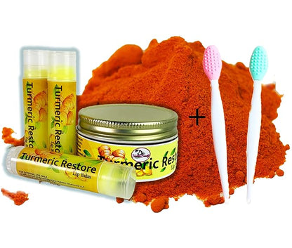 Organic Turmeric Lip Balm 3 Pack Ingredients