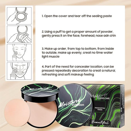 Face Setting Powder Makeup - Waterproof Long-Lasting Pressed