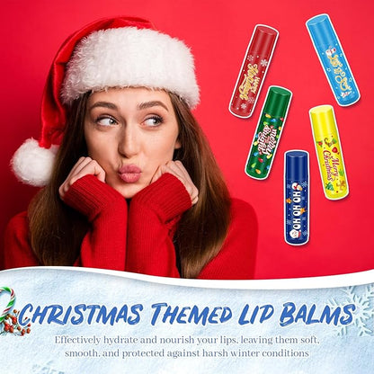 50 Pcs Christmas Lip Balm Bulk Stocking