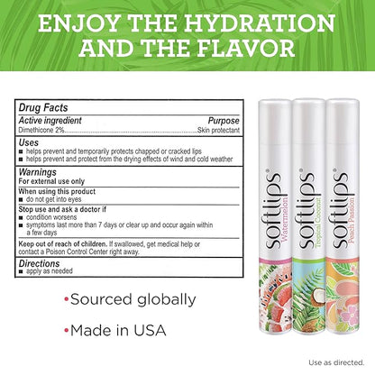 Softlips Spring Tropical Lip Balms 3-Pack