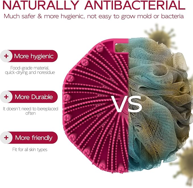 Silicone body scrubber, exfoliating body