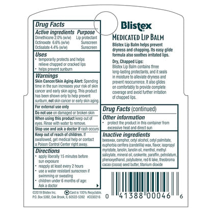 Blistex Medicated Lip Balm, 0.15 Ounce,