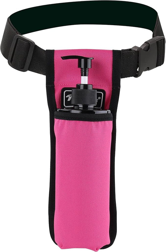 Massage Oil Holster Bottle Bag - Lotion Holster for Massage Therapists (1kd9D-Rose Red)