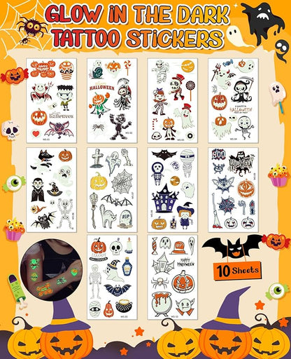 Halloween Party Favors Stickers Pumpkin Decorating Kit Halloween Makeup Gifts