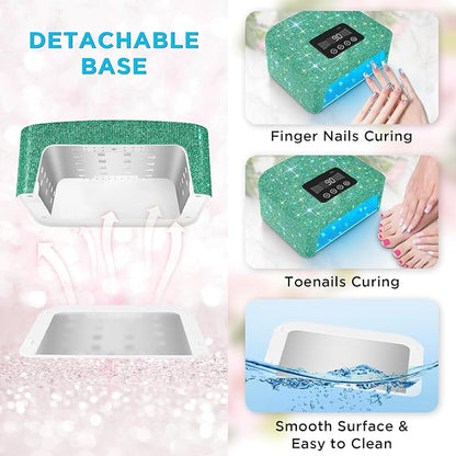 Cordless uv nail lamp, 120w