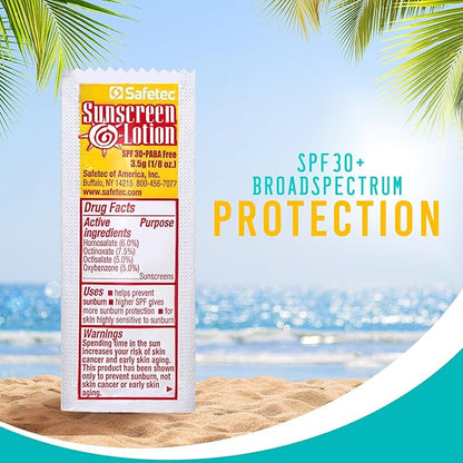 Sunscreen Lotion, SPF30 Protection and PABA Free, Individual Packets of Sunscreens (Pack of 1000) – Travel Size Sun Screen for Outdoors, Bundled with reclosable Homesphere bag
