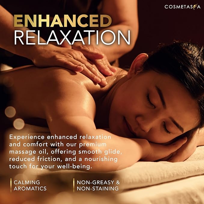 Natural Massage Oil with Hot Stones - No Stain 100% Natural Blend of Spa Quality Oils (Lavender)