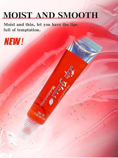 Glossy Lip Gloss, Fruit Lip Oil Gloss Moisturizing Lip