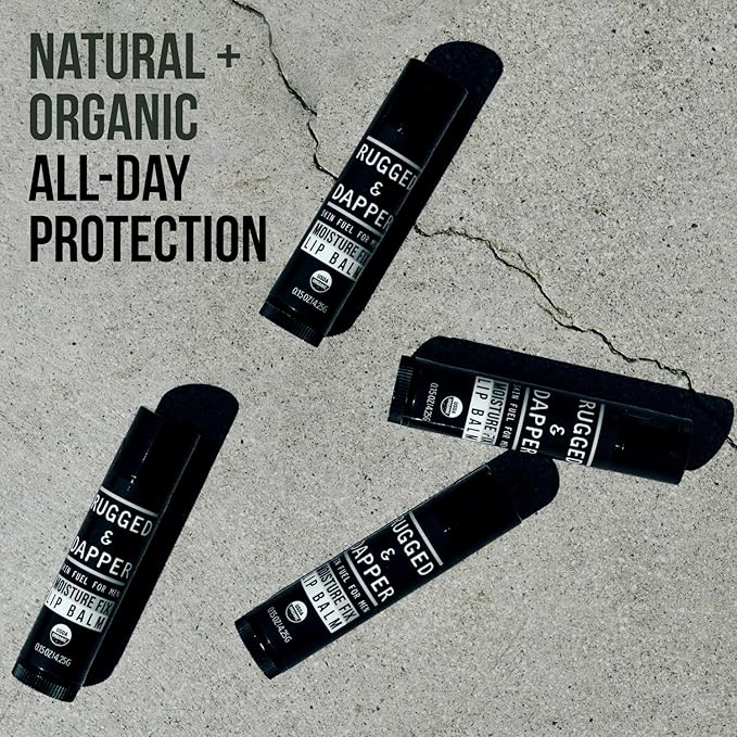 Organic Lip Balm for Men, Mens