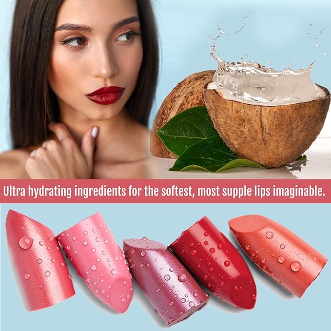 Organic Lipstick 100% Natural Hydrating Antioxidant-Rich, Made in Organic