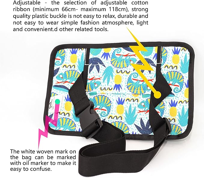 Massage Bottle Bag ，Massage Therapist Holster ，Massage Lotion Holster， Massage Oil Holster（3,bottle， Pattern design）