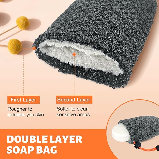 MIG4U Exfoliating Soap Bag for Shower