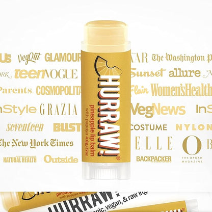 Hurraw! Pineapple Lip Balm: Organic, Certified