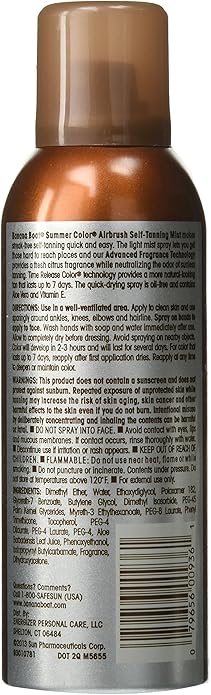 Banana Boat Summer Color, Self Tanning Mist, Airbrush, 5 Oz