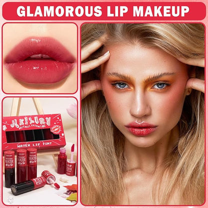 AWCCXMYM 7 Colors Lip Tint Stain Korean Lip Gloss Matte Nude High Pigment Hydrating Long Lasting Waterproof Non-Stick Plumping Liquid Lipstick Set For Lip Cheek Eye Color
