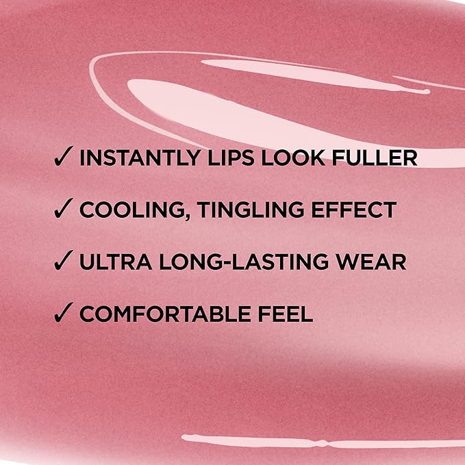 L'Oreal Paris Infallible Pro Gloss Plump Lip Gloss with Hyaluronic Acid, Long Lasting Plumping Shine, Lips Look Instantly Fuller and More Plump, Nude Twinkle, 0.21 fl. oz.