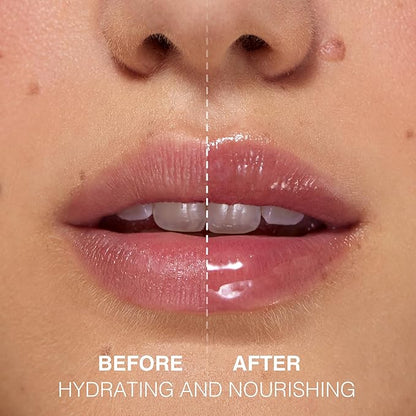 Double Pleasure Lip Oil - Moisturizing Lip Gloss for Women - Softening Glow Lip Plumper Gloss - Hydrating Lip Glow Oil - Plumping Lip Gloss Oil with Silicone Applicator (Adrenaline Shot)