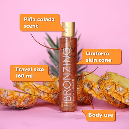 Tanning - Tanned af self Tanner or Snooki Tanning Lotion Piña Colada - Extra Shinning Skin Care Product - UV Filter with Vitamin E - 100% Sunscreen Colombian Product