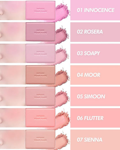 HOLIKA HOLIKA Infusing Blush with Brush - Lightweight,