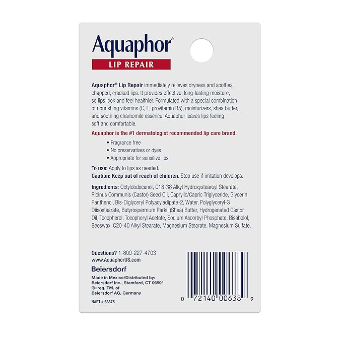 Aquaphor Lip Repair Ointment - Long-lasting