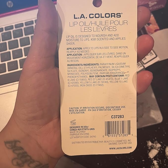 LA COLORS Juice Bar Lip Gloss, Liquid Color, Gloss,