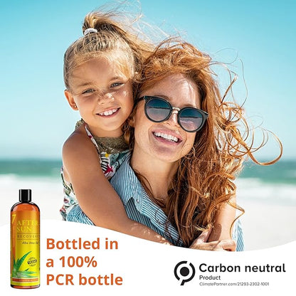 NEW Recovery After Sun Gel with Aloe Vera - For Skin & Face with Instant Sunburn Relief. Unlike Regular Aftersun Lotion, Ours Is Made From Freshly Cut Texas Aloe. With Mango & Chamomile (12 Fl Oz)