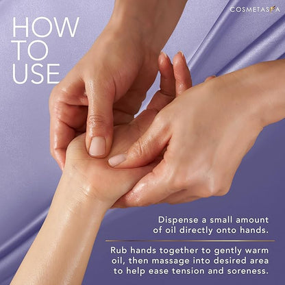 Lavender Relaxation Massage Oil with Massage Roller Ball - No Stain 100% Natural Blend of Spa Quality Oils for Calming, Aromatic, Soothing Massage Therapy